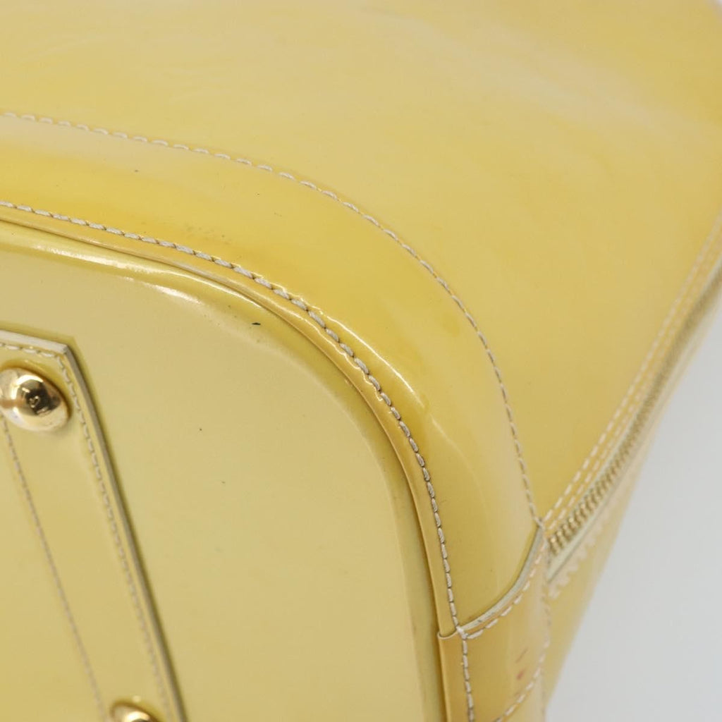 Louis Vuitton Alma Handbag Monogram Vernis Yellow Patent_Leather Handbag