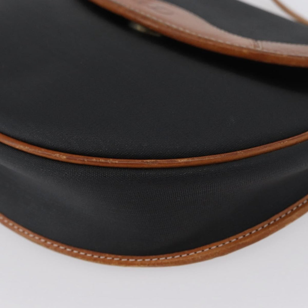 Christian Dior Vintage Shoulder Bag Canvas Black Canvas Shoulder Bag Bag (Pre-Owned)