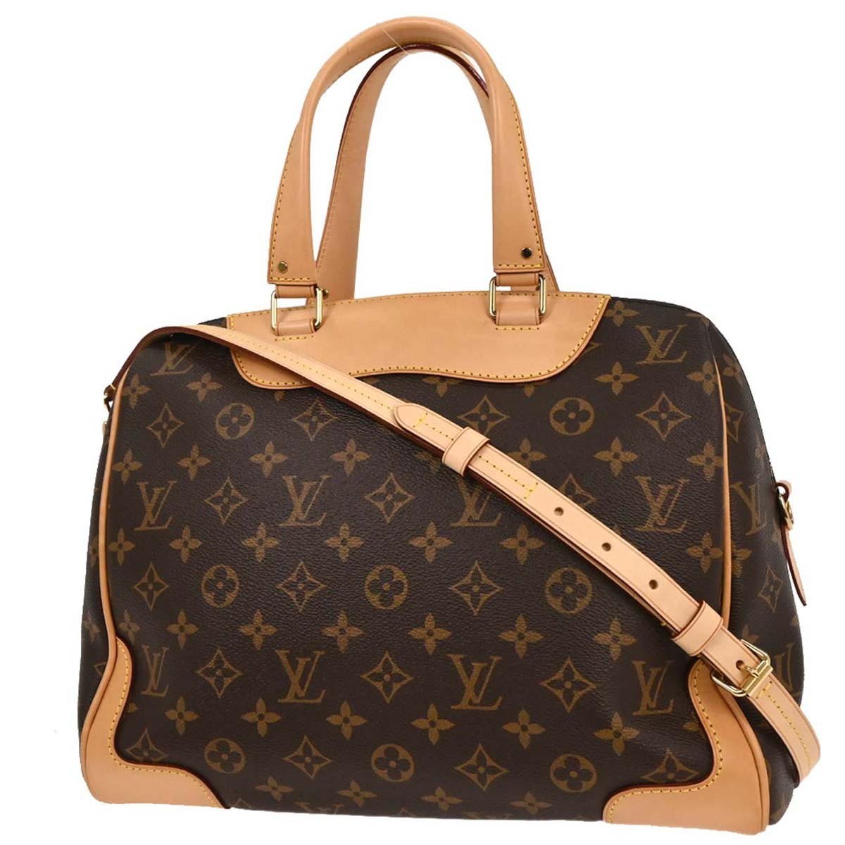 Louis Vuitton Retiro Handbag Monogram Canvas Brown Canvas Handbag