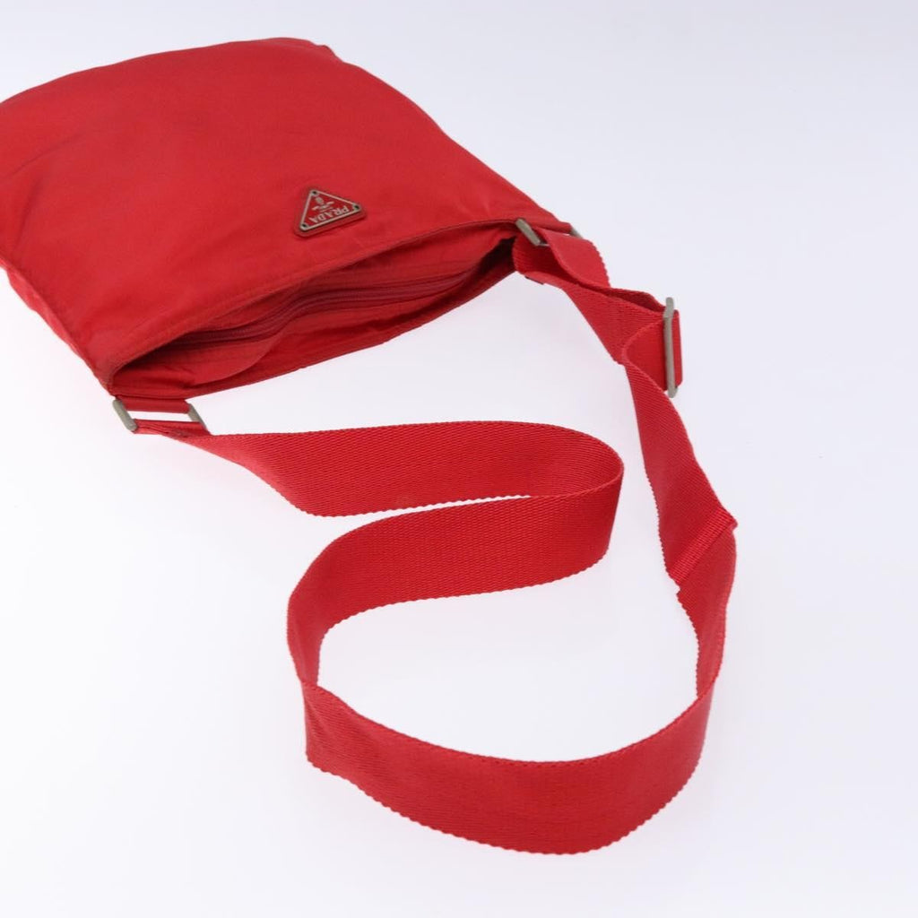 Prada Flat Messenger Bag Tessuto Red Nylon Bag