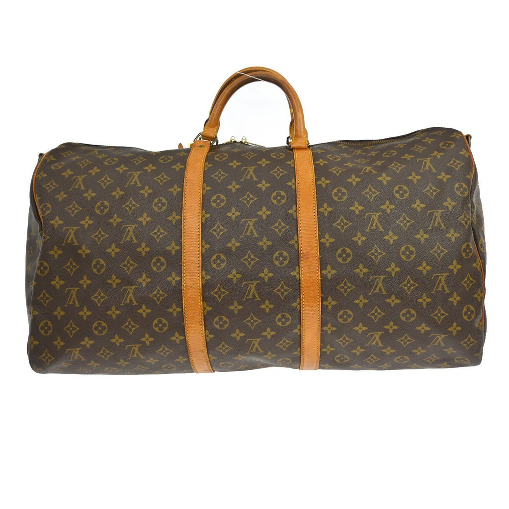 Louis Vuitton Keepall Bandouliere Bag Monogram Canvas Brown Canvas Travel Bag