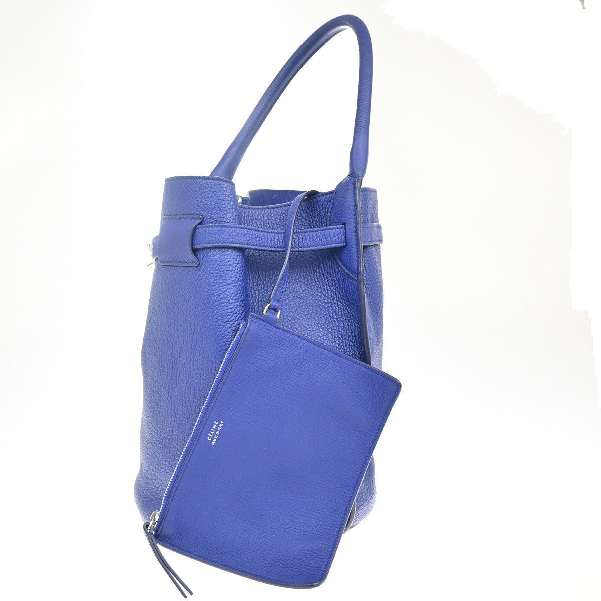Celine Big Bag Bucket Leather Blue Leather Handbag