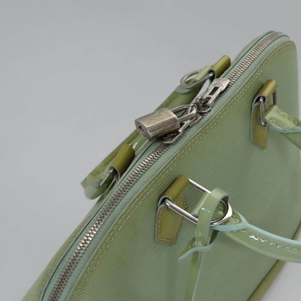 Louis Vuitton Alma Handbag Electric Epi Leather Green Patent_Leather Handbag