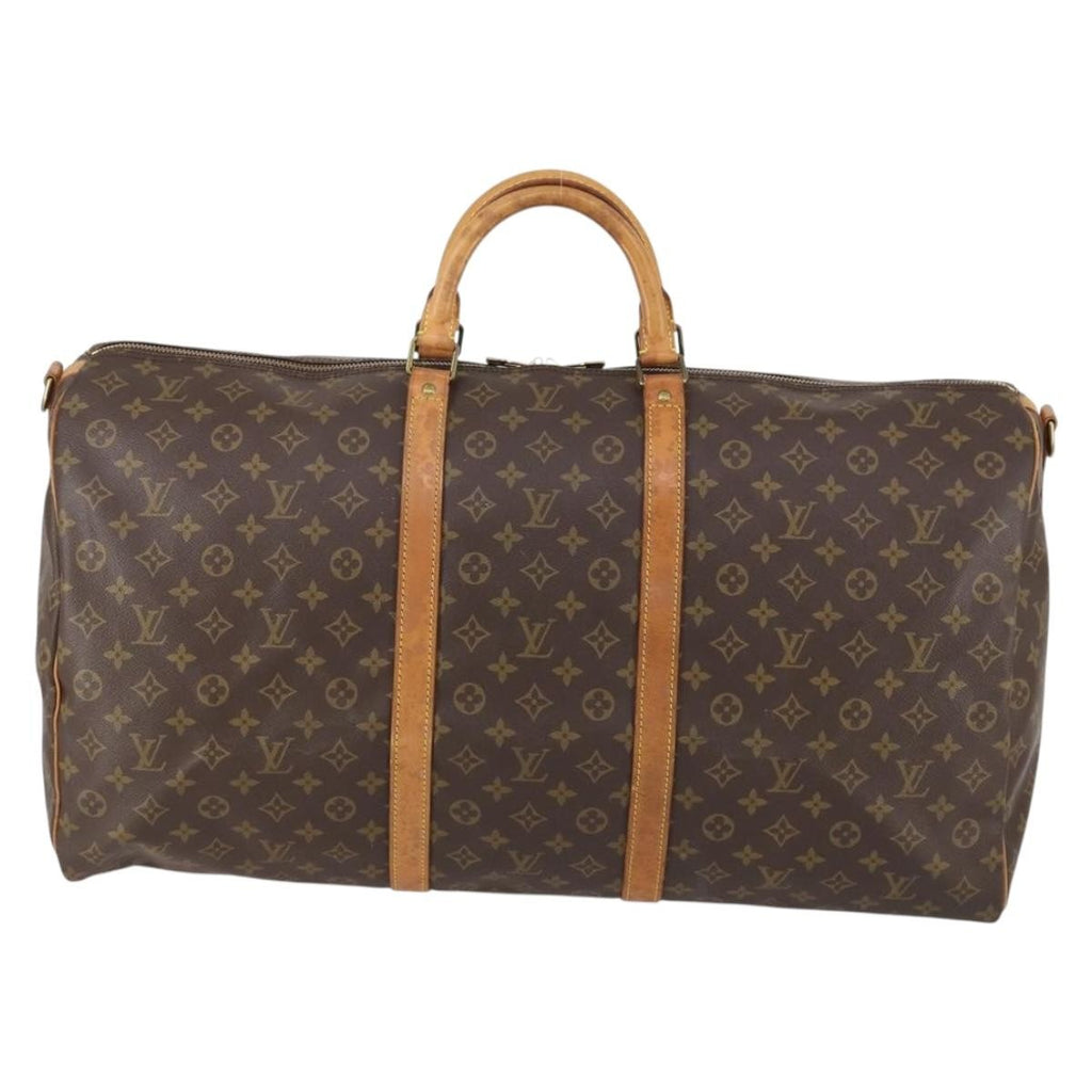 Louis Vuitton Keepall Bandouliere Bag Monogram Canvas Brown Canvas Travel Bag
