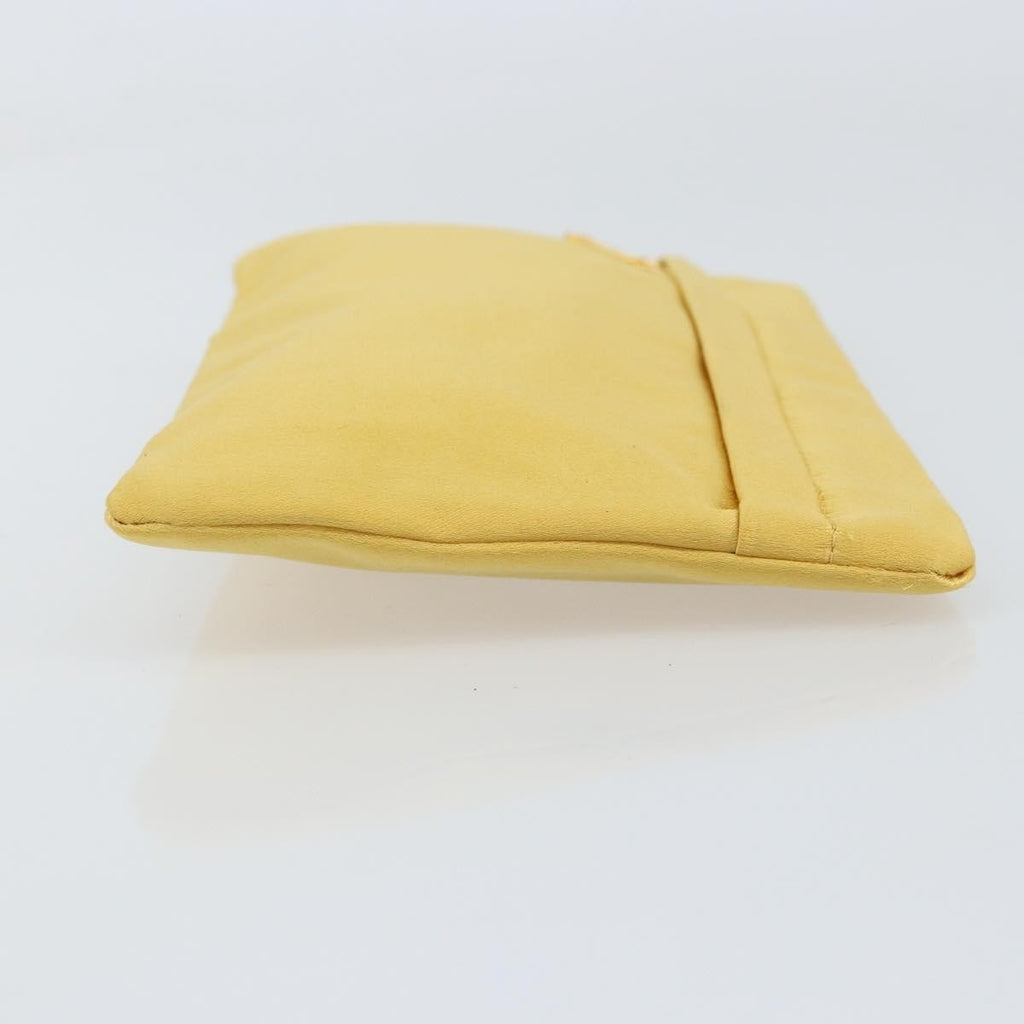 Prada Clutch Satin Gold Satin Clutche & Pouche Bag