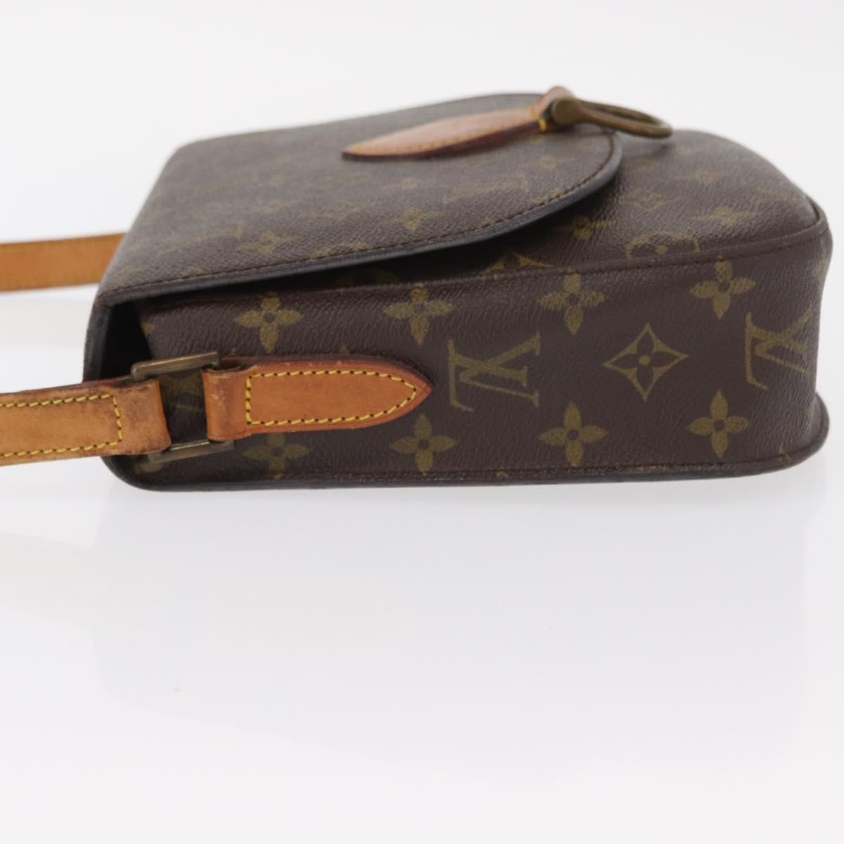 Louis Vuitton Saint Cloud Handbag Monogram Canvas Brown Canvas Shoulder Bag