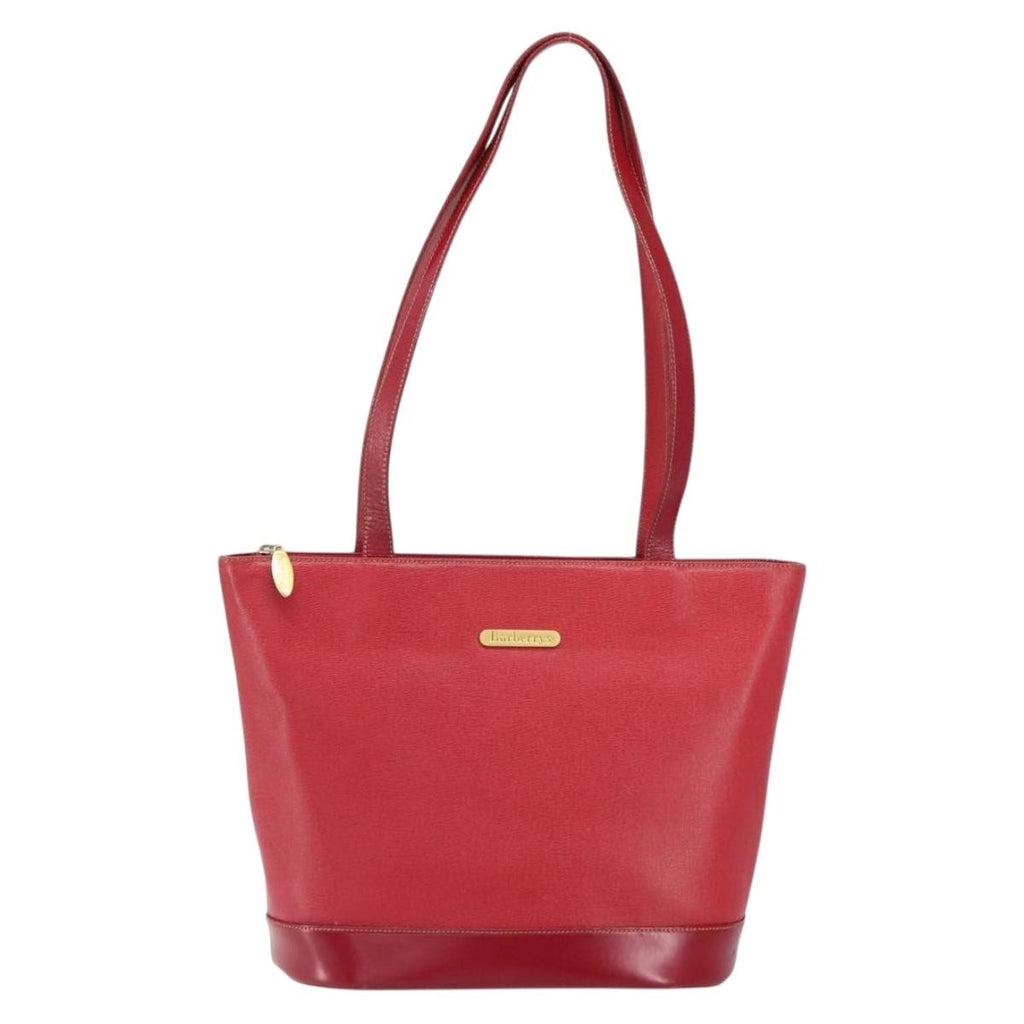 Burberry Vintage Tote Bag Leather Red Leather Tote Bag