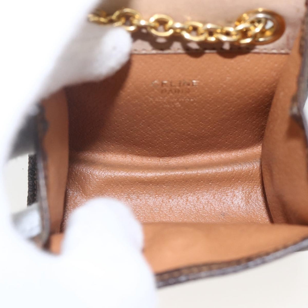 Celine Vintage Macadam Shoulder Bag Canvas And Leather Brown Canvas Shoulder Bag Bag