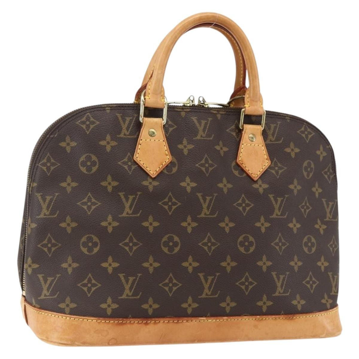 Louis Vuitton Alma Handbag Monogram Canvas Brown Canvas Handbag