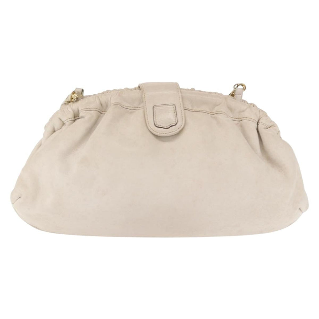 Celine Vintage Shoulder Bag Leather White Leather Shoulder Bag Bag