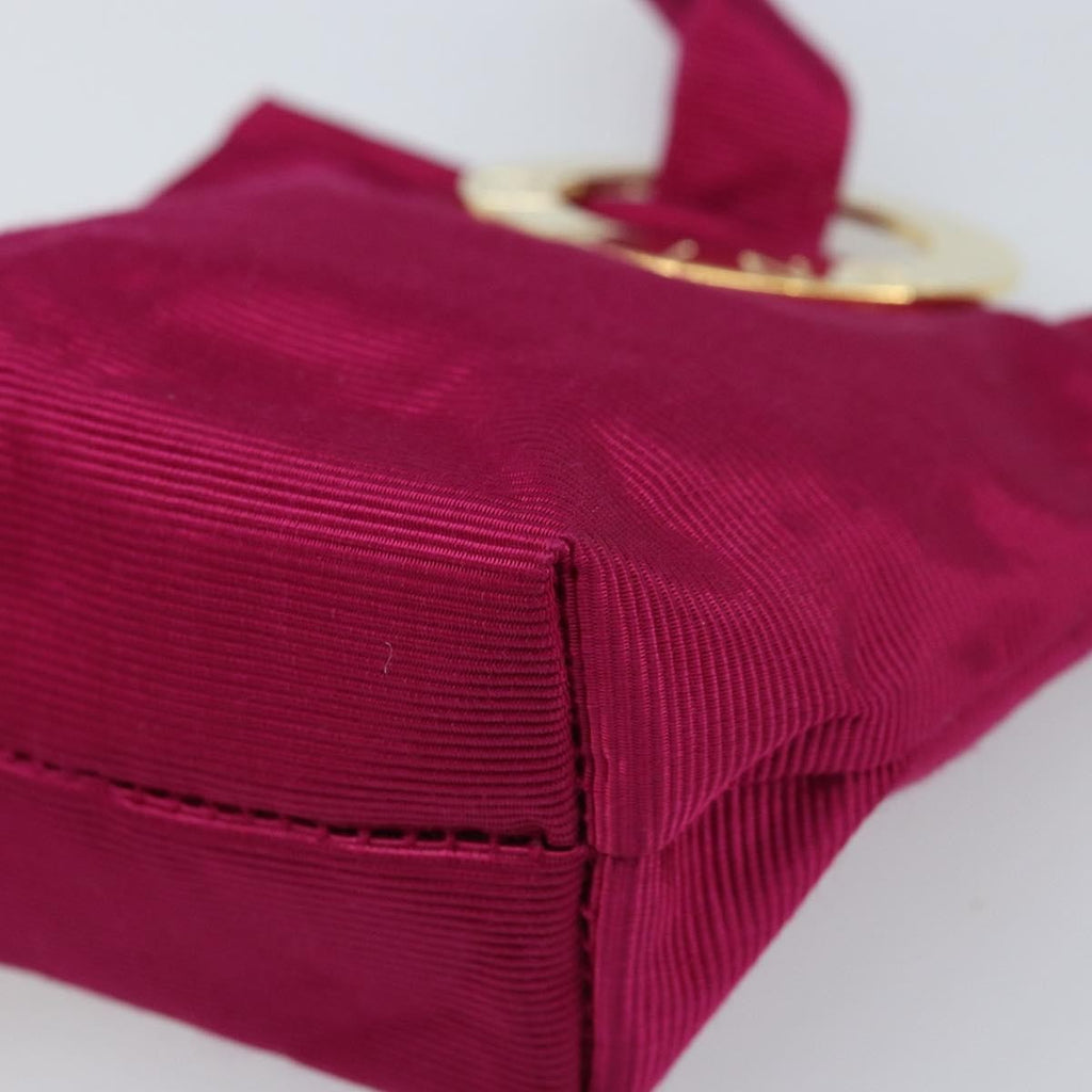Celine Circle Logo Pouch Canvas Pink Canvas Clutche & Pouche Bag