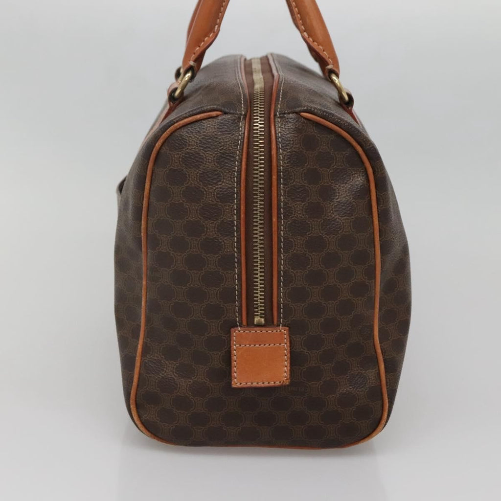 Celine Macadam Handbag Macadam With Leather Brown Canvas Bag