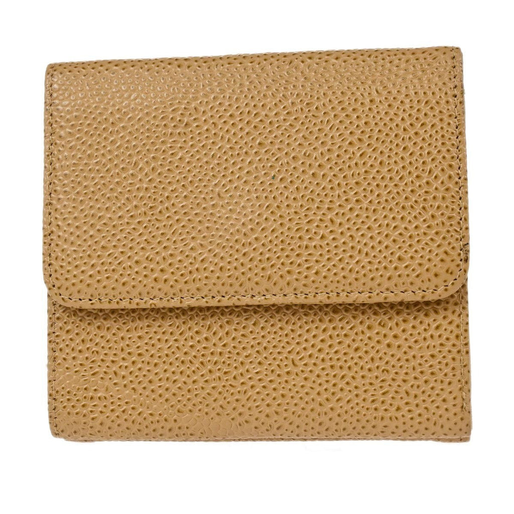 Chanel Vintage Timeless Cc Bifold Wallet Caviar Beige Leather Wallets Accessory