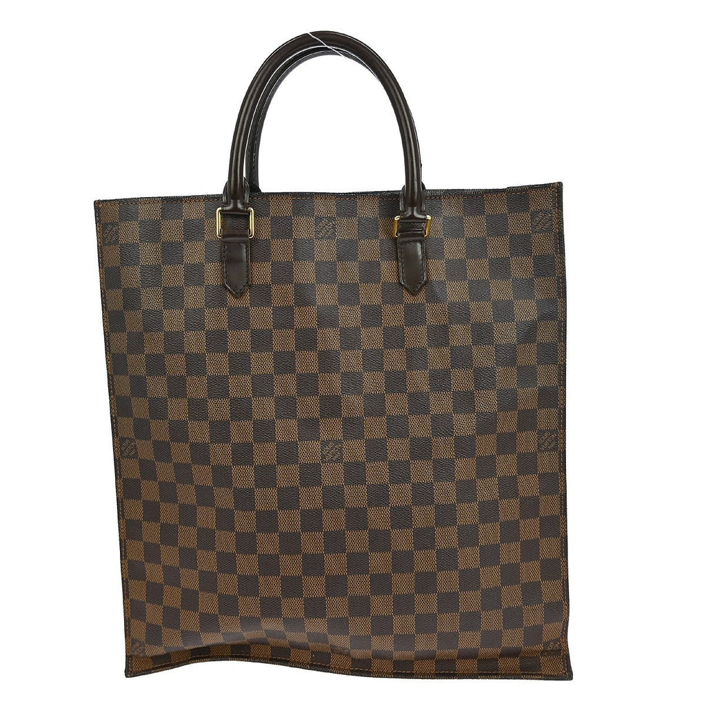 Louis Vuitton Sac Plat Bag Damier Brown Canvas Tote Bag