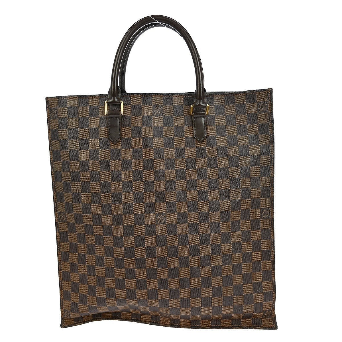 Louis Vuitton Sac Plat Bag Damier Brown Canvas Tote Bag