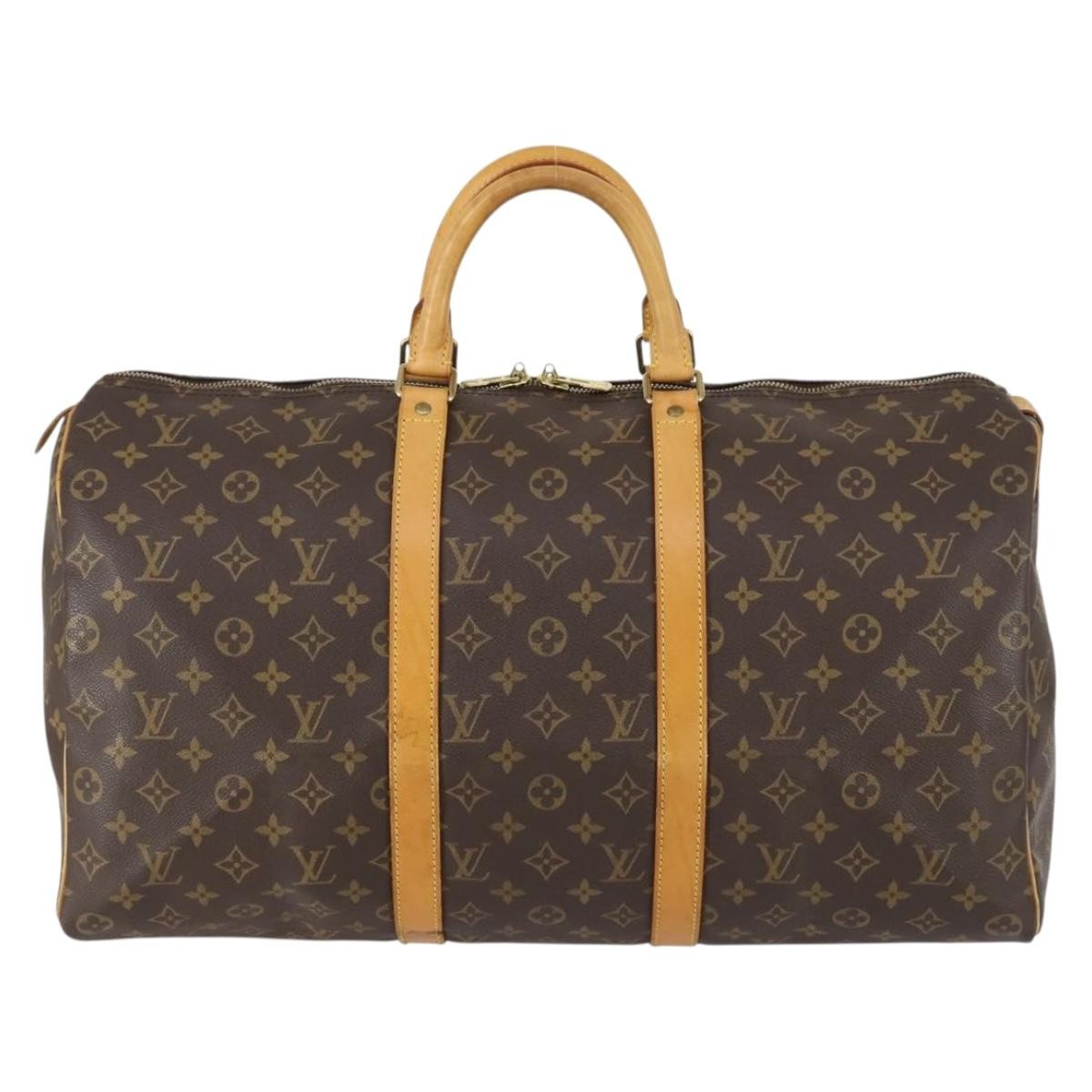 Louis Vuitton Keepall Bag Monogram Canvas Brown Canvas Travel Bag