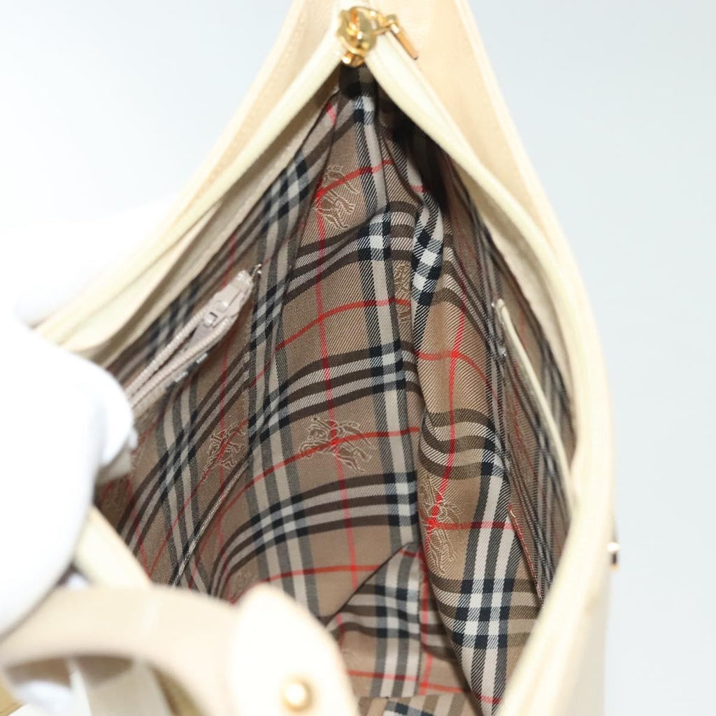 Burberry Shoulder Bag Leather Beige Leather Shoulder Bag