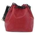 Louis Vuitton Petit Noe Handbag Epi Leather Red Leather Shoulder Bag