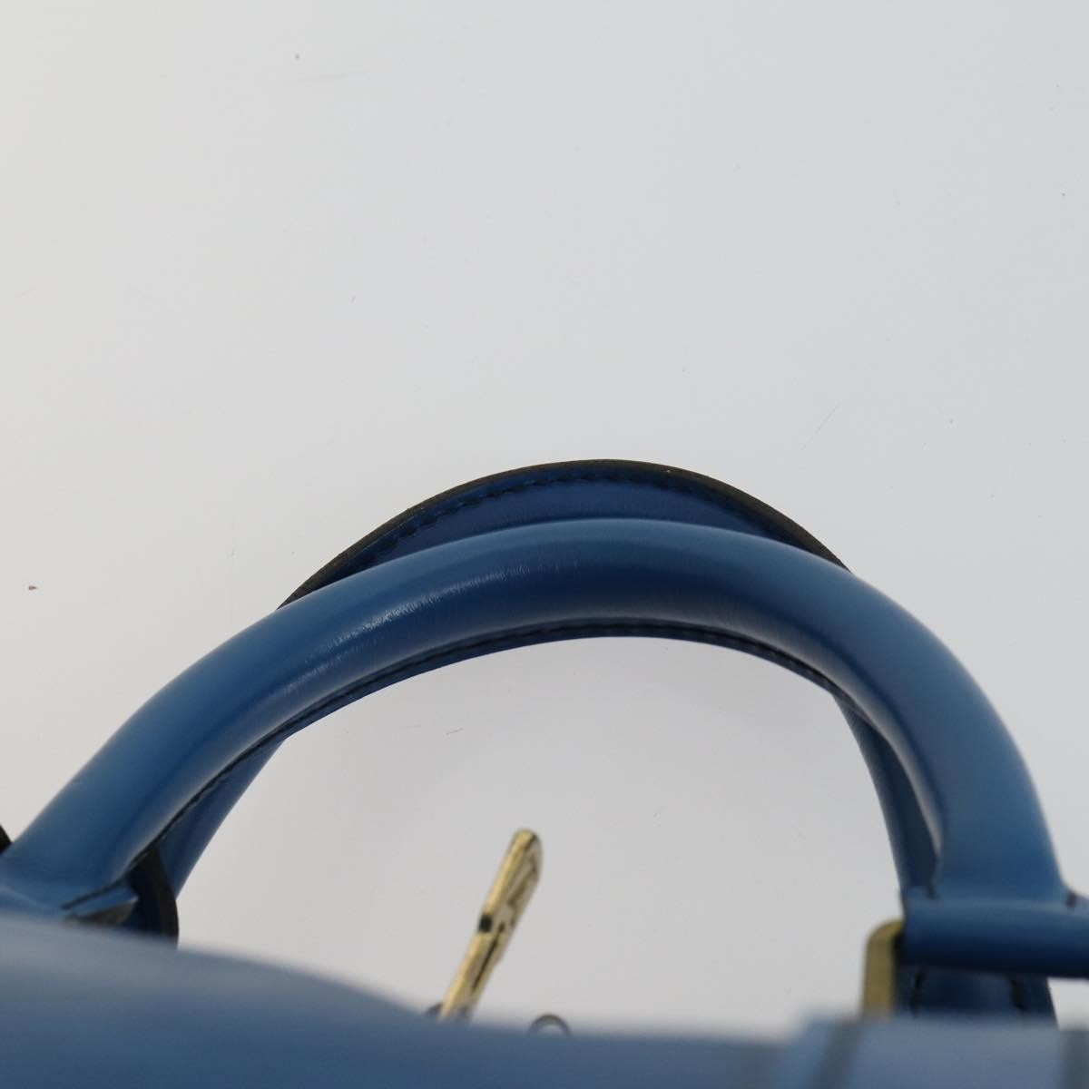Louis Vuitton Keepall Bag Epi Leather Blue Leather Travel Bag