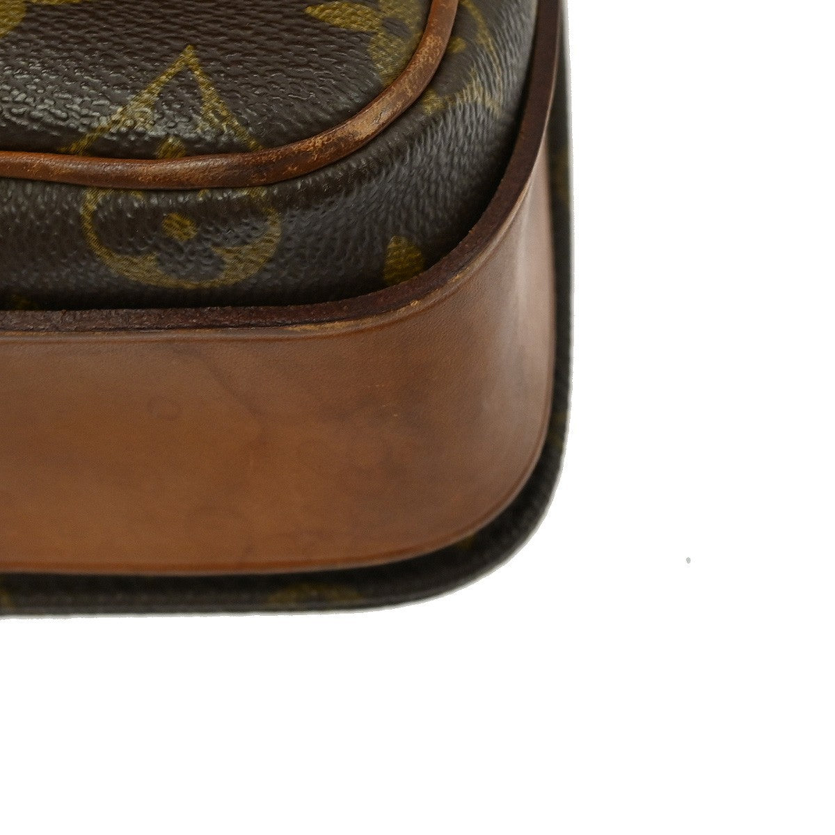Louis Vuitton Cartouchiere Handbag Monogram Canvas Brown Canvas Shoulder Bag