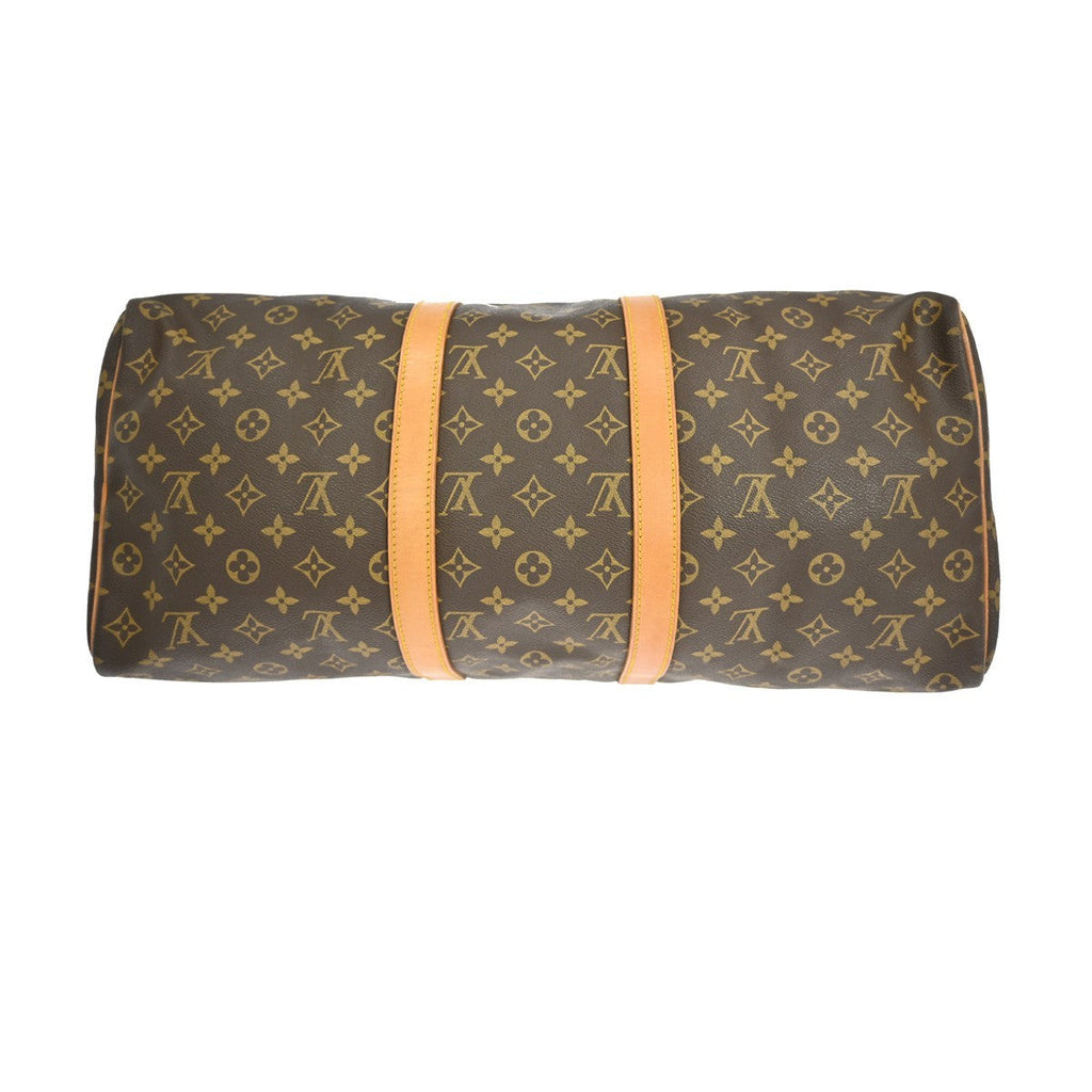 Louis Vuitton Keepall Bag Monogram Canvas Brown Canvas Travel Bag