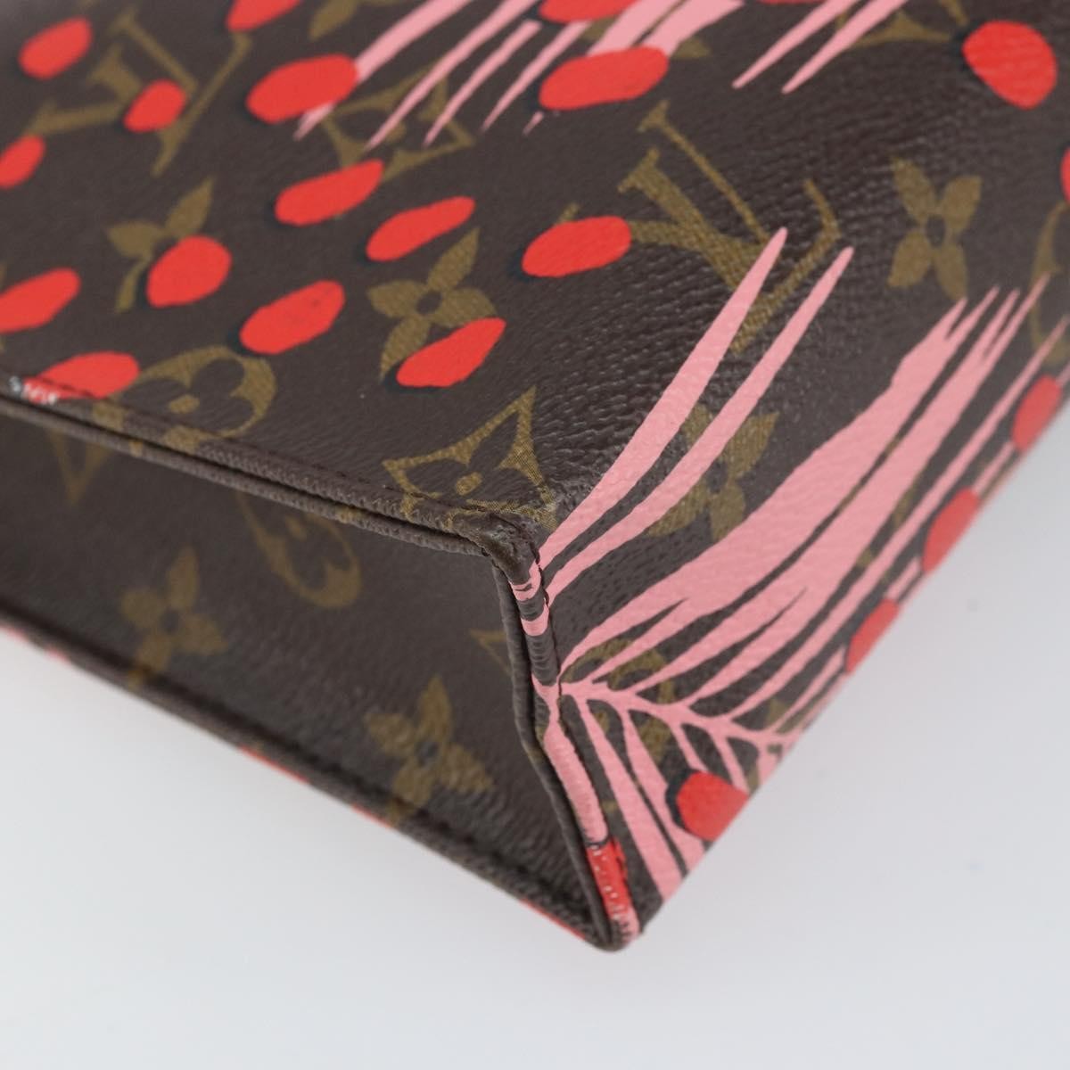 Louis Vuitton Toiletry Pouch Limited Edition Monogram Jungle Dots Red Canvas Clutche & Pouche Bag