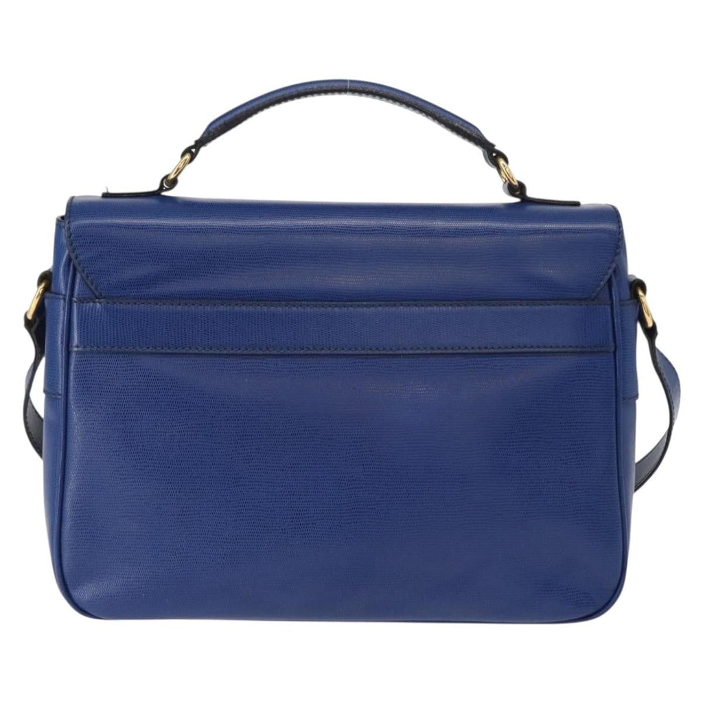 Celine Vintage Circle Logo Crossbody Bag Leather Blue Leather Shoulder Bag Bag
