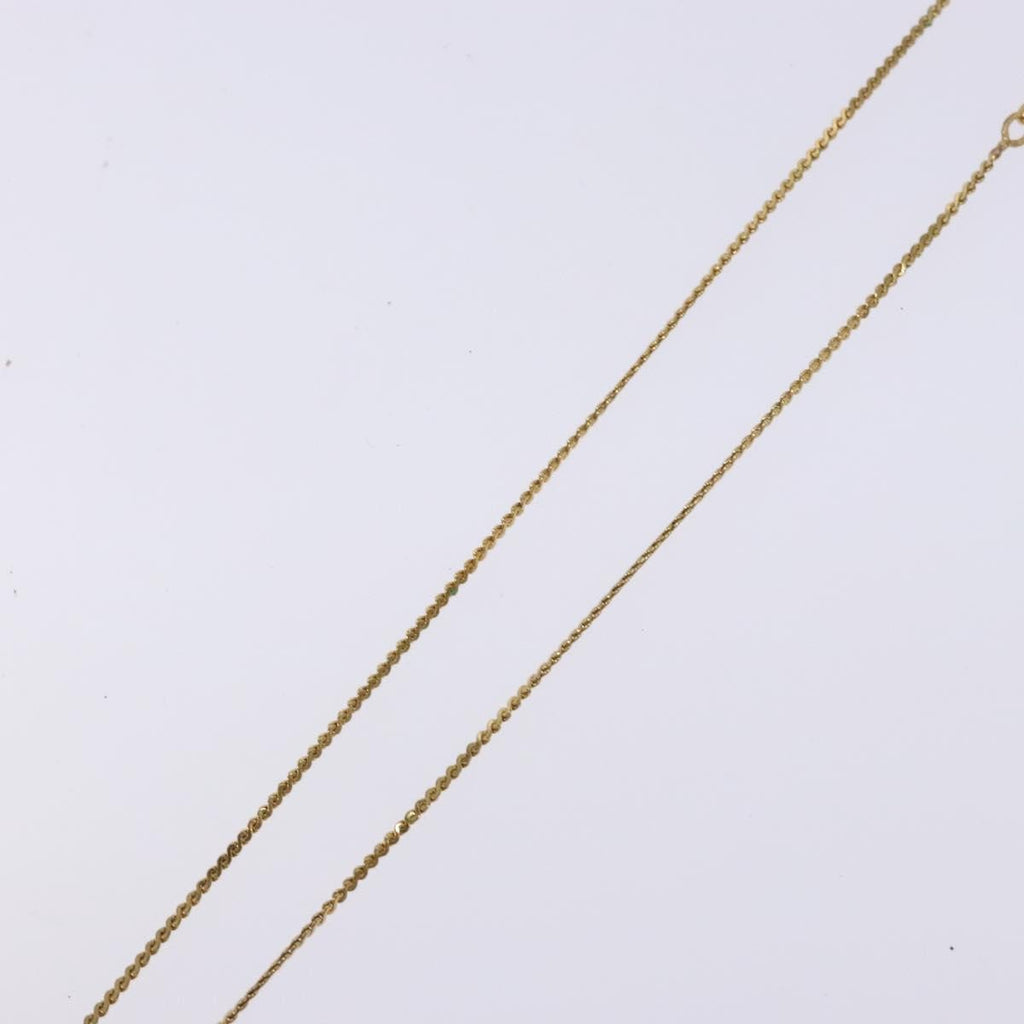 Christian Dior Cd Round Pendant Necklace Metal Gold Metal Jewelry (Pre-Owned)