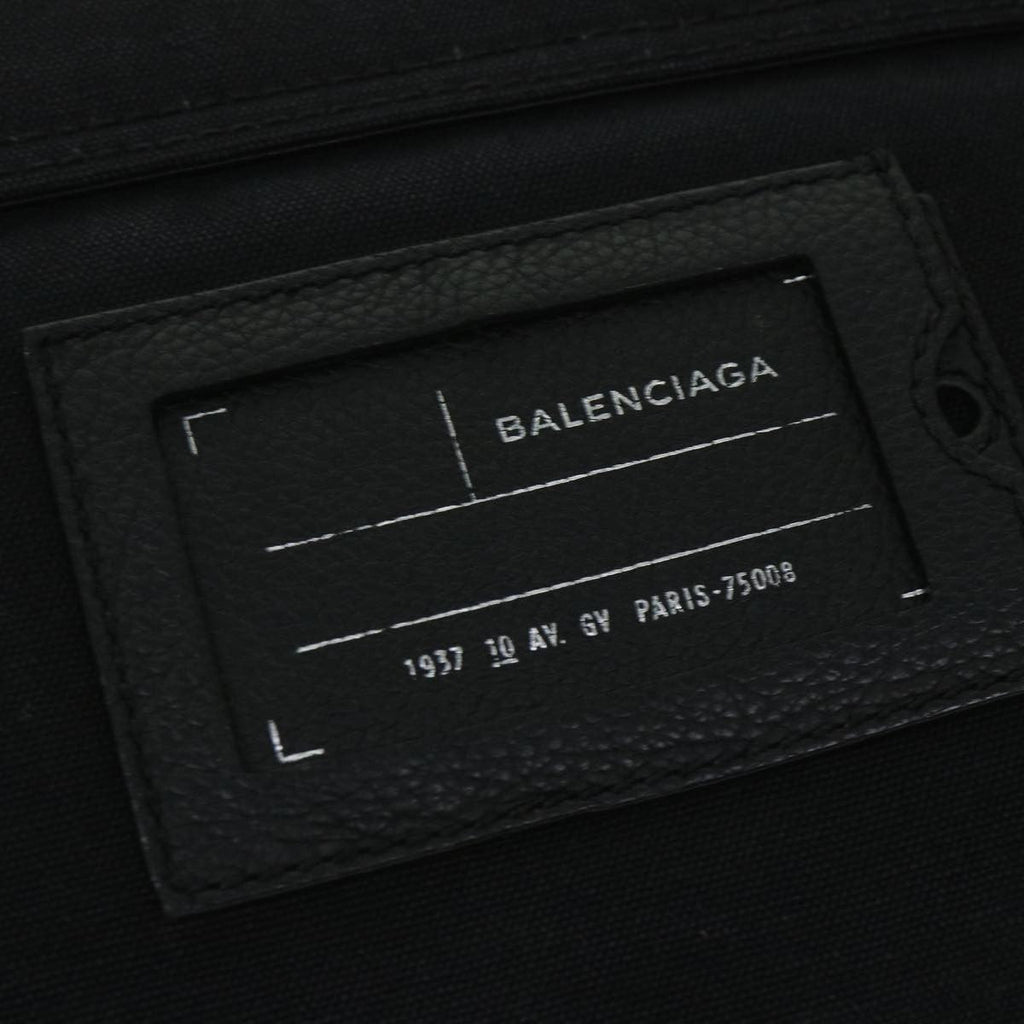Balenciaga Vintage Pouch Leather Black Canvas Clutche & Pouche