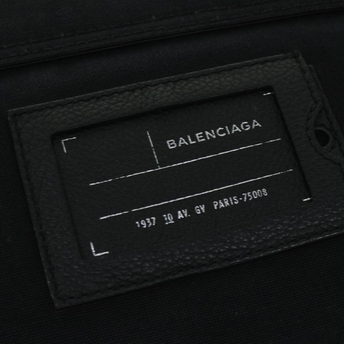 Balenciaga Vintage Pouch Leather Black Canvas Clutche & Pouche