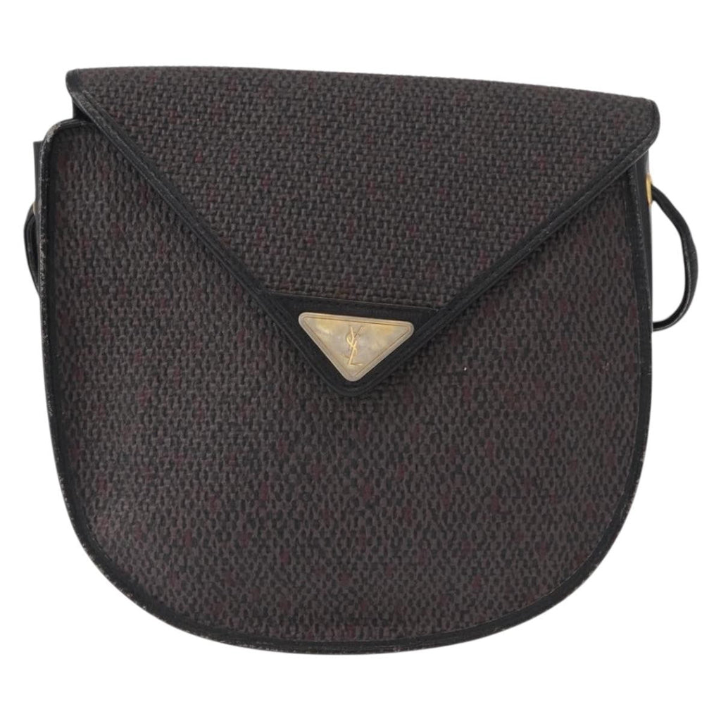 Saint Laurent Vintage Shoulder Bag Canvas Black Canvas Shoulder Bag Bag (Pre-Owned)