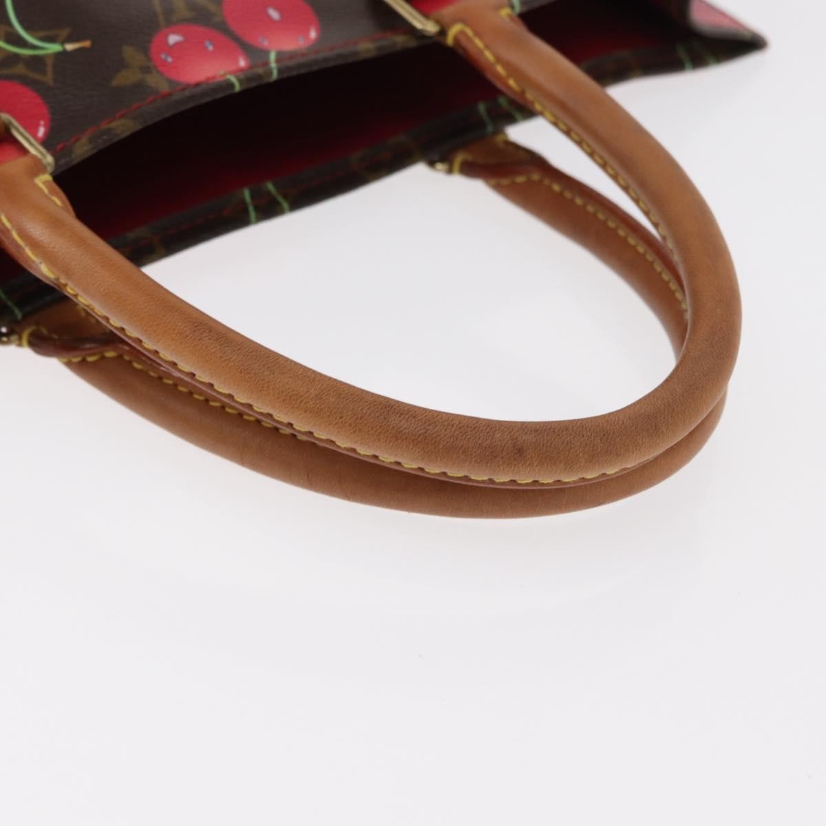 Louis Vuitton Sac Plat Bag Limited Edition Monogram Cerises Brown Canvas Handbag