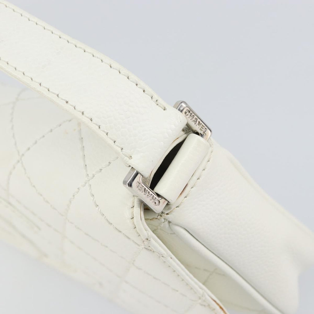 Chanel Vintage Timeless Cc Adjustable Shoulder Bag Quilted Calfskin White Leather Shoulder Bag Bag