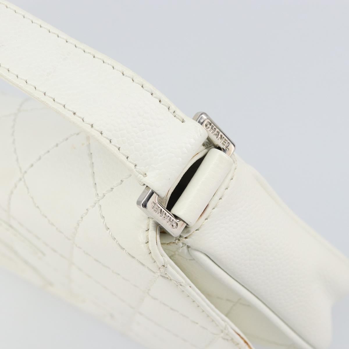 Chanel Vintage Timeless Cc Adjustable Shoulder Bag Quilted Calfskin White Leather Shoulder Bag Bag