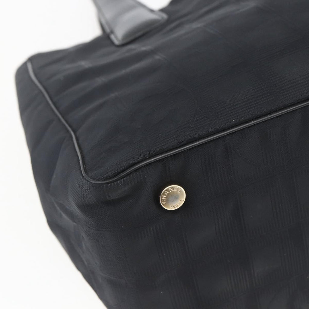 Chanel Travel Line Tote Nylon Black Nylon Tote Bag Bag