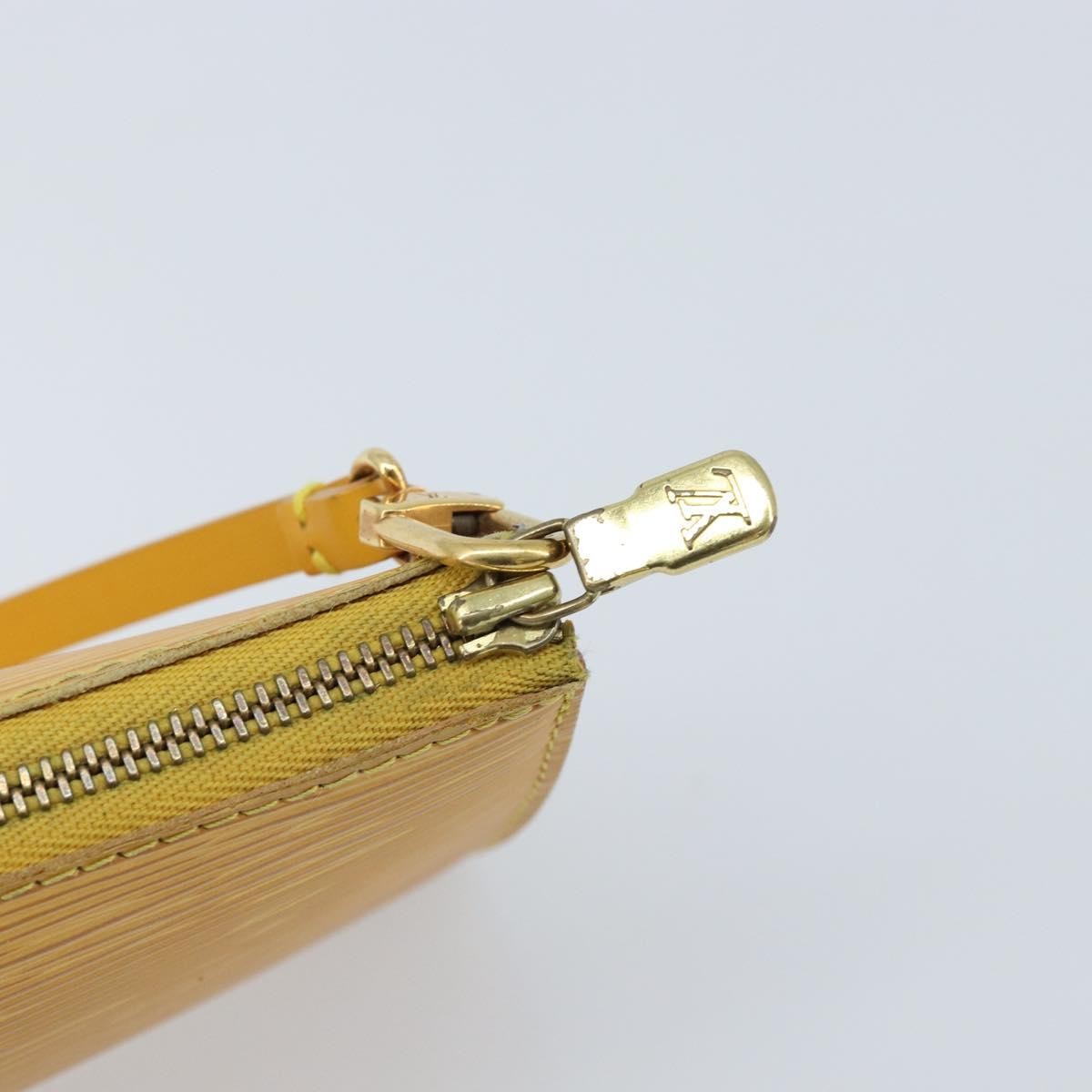 Louis Vuitton Pochette Accessoires Epi Leather Yellow Leather Clutche & Pouche Bag