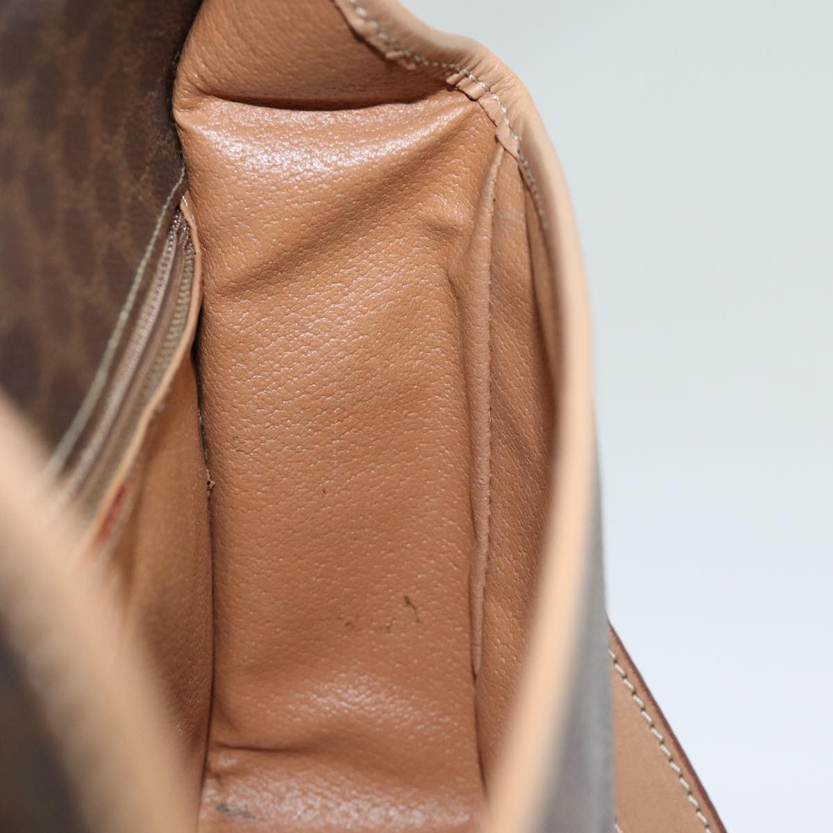 Celine Circle Logo Shoulder Bag Canvas Brown Canvas Shoulder Bag Bag
