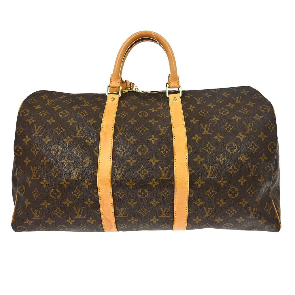 Louis Vuitton Keepall Bag Monogram Canvas Brown Canvas Travel Bag