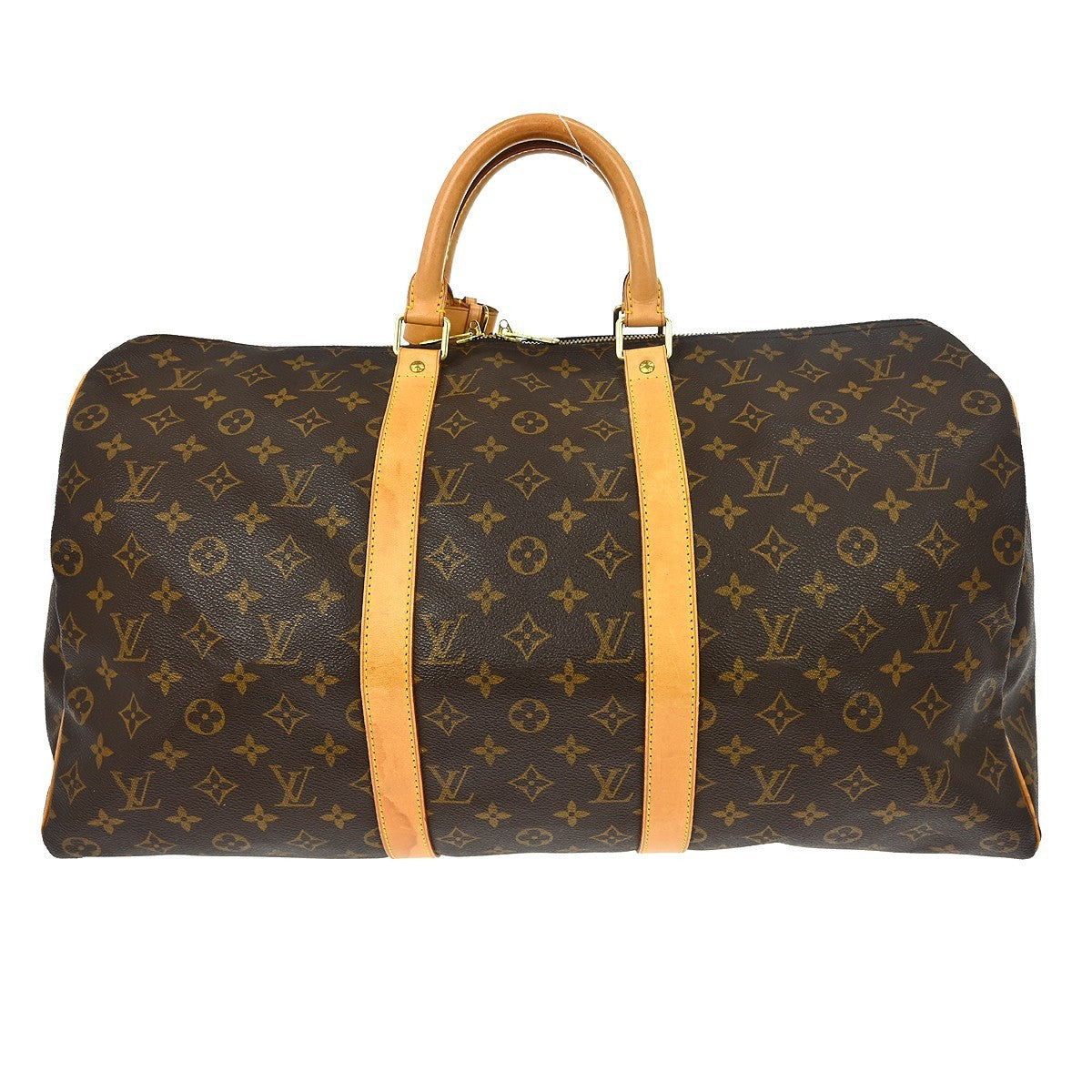 Louis Vuitton Keepall Bag Monogram Canvas Brown Canvas Travel Bag