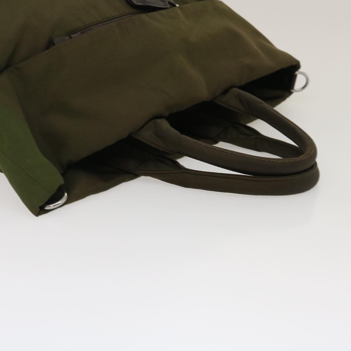 Prada Convertible Double Tote Tessuto Khaki Nylon Tote Bag Bag