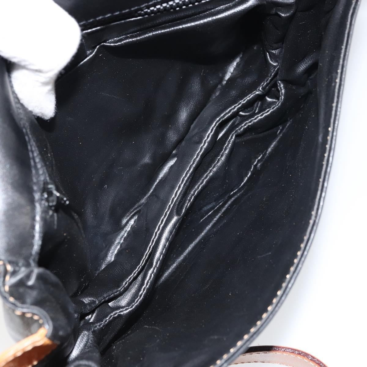 Celine Vintage Shoulder Bag Leather Black Leather Shoulder Bag Bag