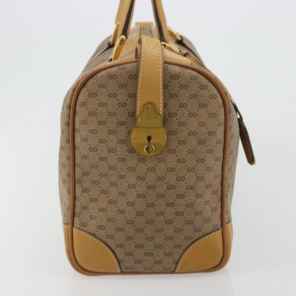 Gucci Vintage Travel Bag Gg Canvas Beige Pvc Travel Bag Bag (Pre-Owned)