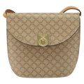 Celine Vintage Macadam Shoulder Bag Canvas Beige Canvas Shoulder Bag Bag