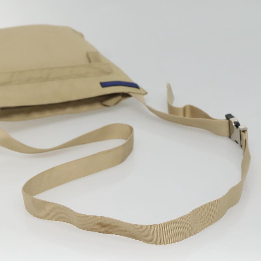 Burberry Blue Label Shoulder Bag Nylon Beige Nylon Shoulder Bag