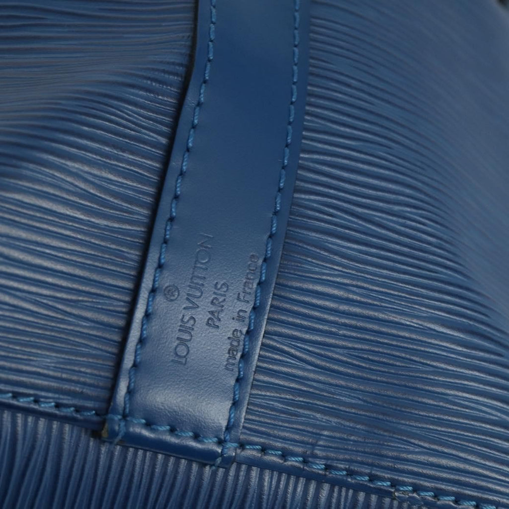 Louis Vuitton Petit Noe Handbag Epi Leather Blue Leather Shoulder Bag