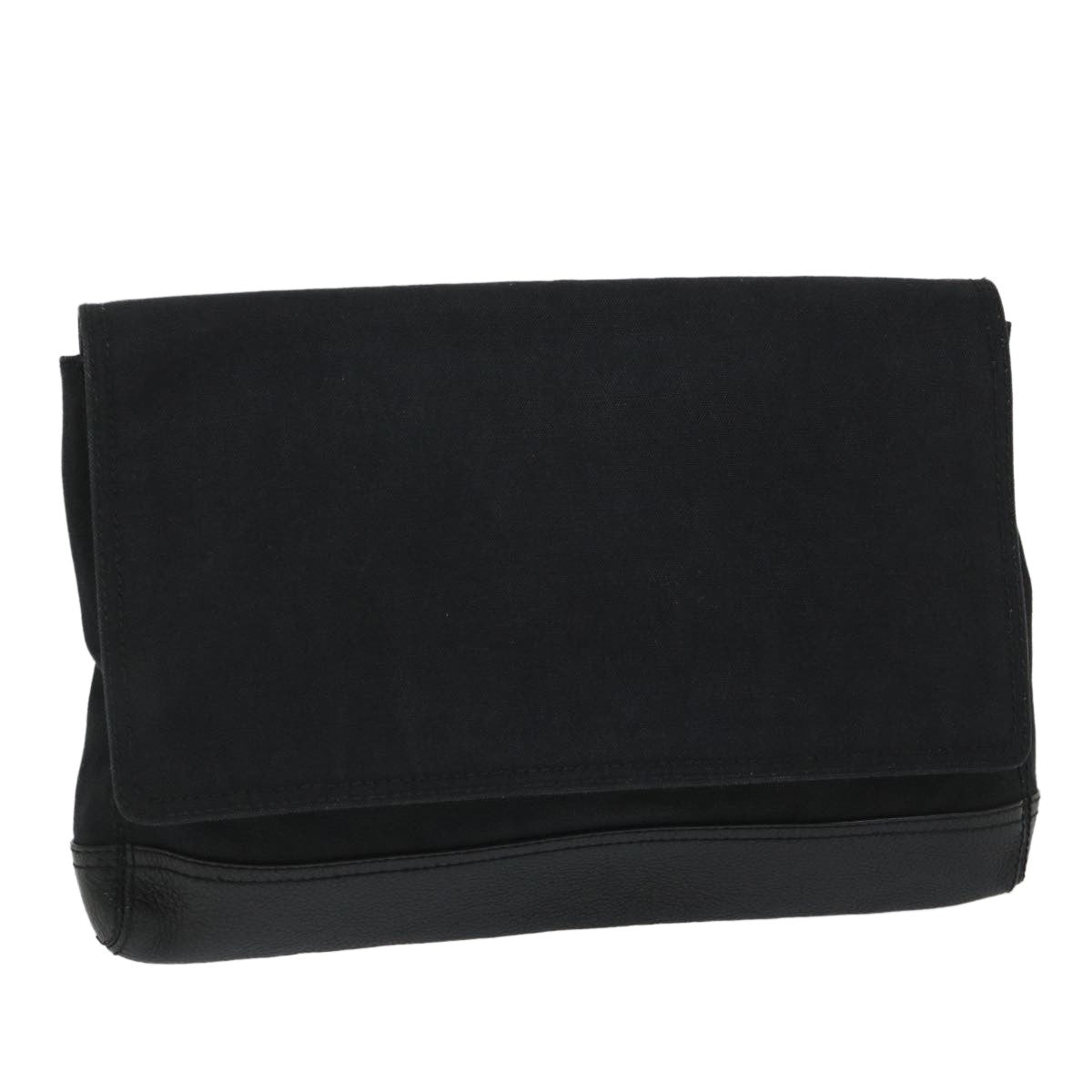 Balenciaga Vintage Pouch Leather Black Canvas Clutche & Pouche