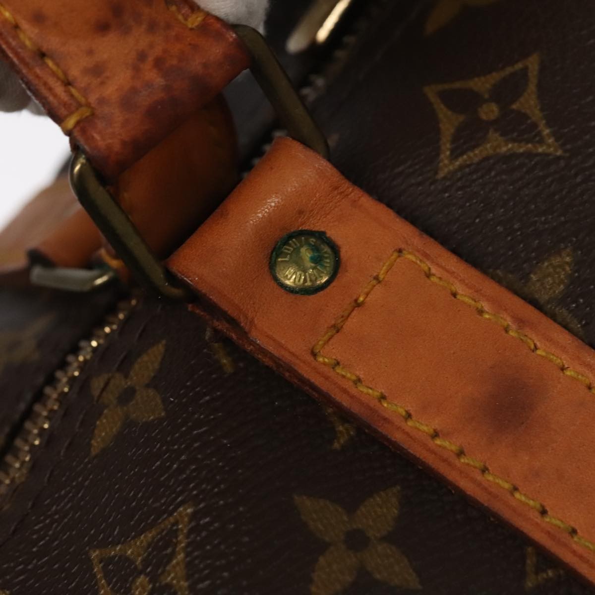 Louis Vuitton Keepall Bandouliere Bag Monogram Canvas Brown Canvas Travel Bag