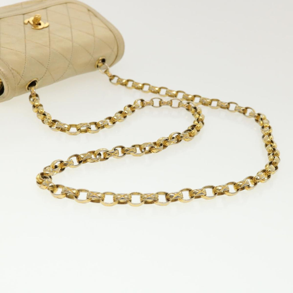 Chanel Vintage Cc Chain Flap Bag Quilted Lambskin Gold Leather Shoulder Bag Bag
