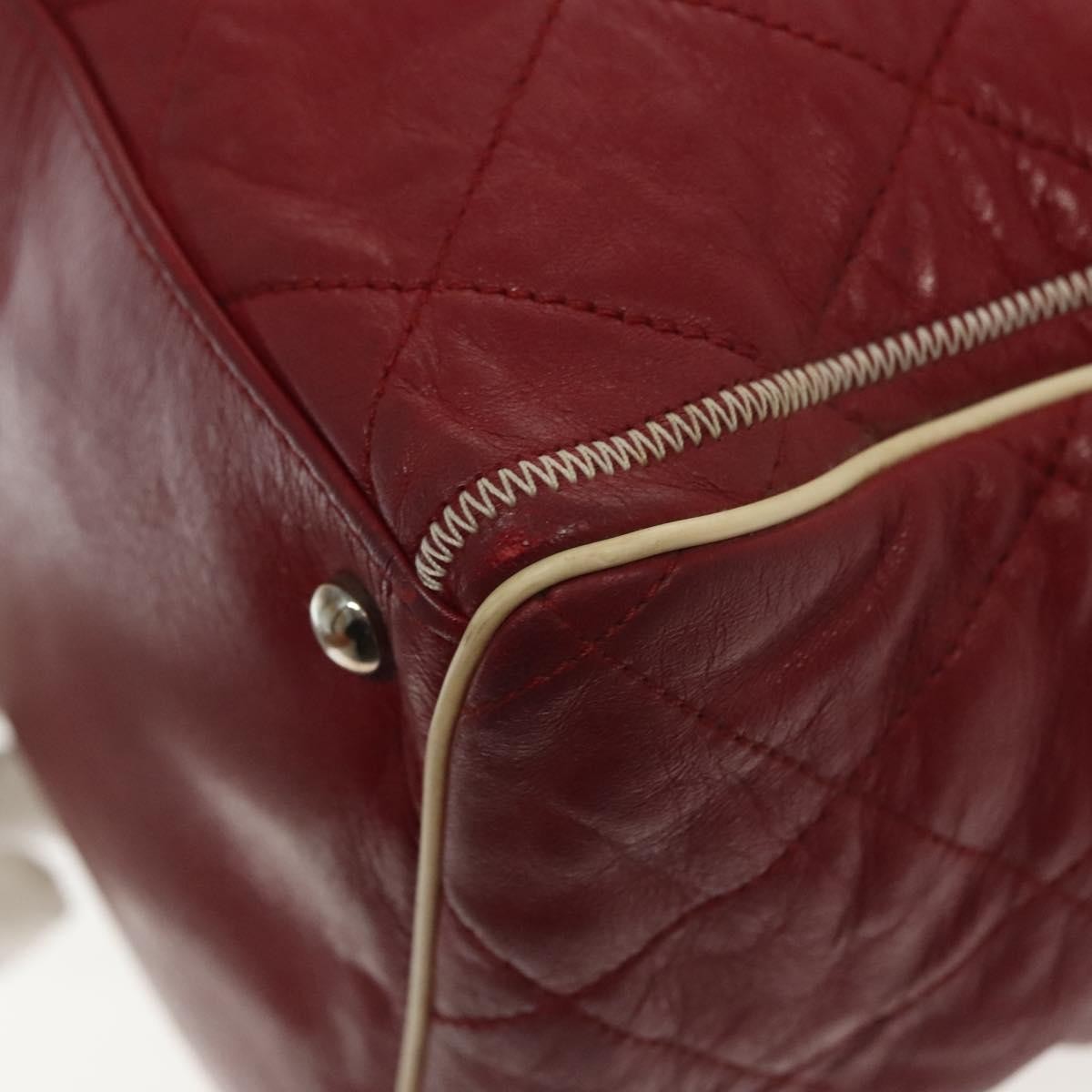 Chanel Vintage Reissue Chain Shopping Tote Leather Red Leather Bag