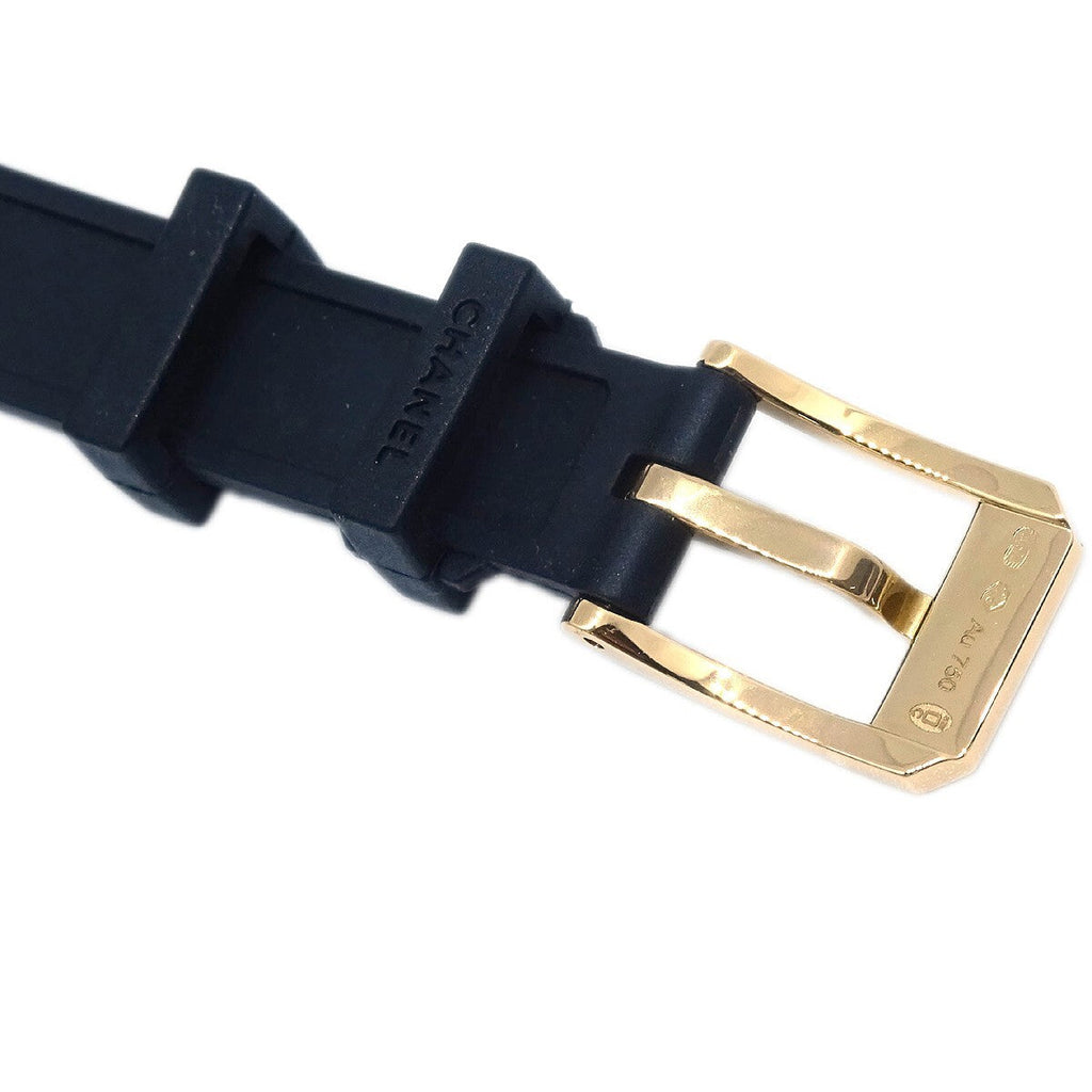 Chanel Premiere Velours Mini Quartz Watch Titanium With Yellow Gold And Velvet Rubber With Diamond Dial Watch